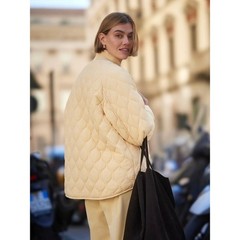 NWT!! VARLEY Luca Quilted Jacket Solid Reed Yellow Bomber Snaps Solid X-Large