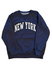 Brandy Melville John Galt Erica New York Oversized Navy Blue Crewneck Sweatshirt