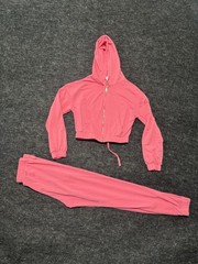 Love Poem Zip up Hoodie and Jogger Set Womens Size Small 22/27 Pink Used