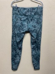 Athleta Green Ranier Printed Pockets Spliced Tight Leggings Women XLT Vietnam