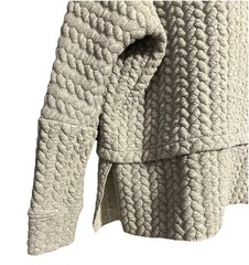 Vanderbilt University Quilted Sweatshirt Women Medium Sleeve Buttons Gray Preppy