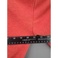 Sundry Button Shoulder Sweatshirt Womens S Red Cropped Balloon Sleeve Pullover
