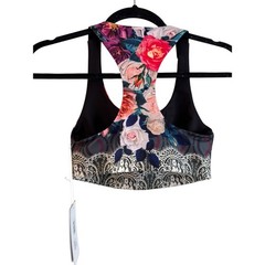 Johnny Was Bee Active Reversible Sports Bra Boho Chic XS NWT Floral