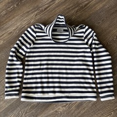 Dudley Stephen’s Striped Park Slope Turtleneck Fleece Sweatshirt W Size Large
