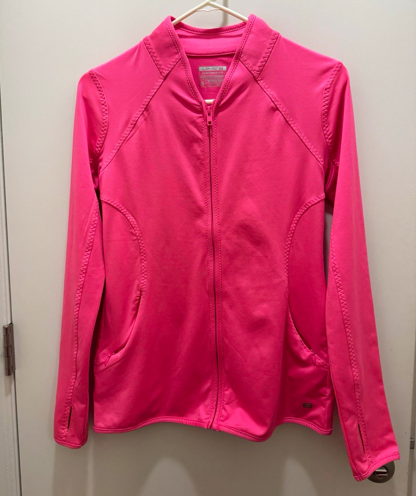 Layer 8 Performance Women’s Pink Full-Zip Jacket w/ Pockets Size S