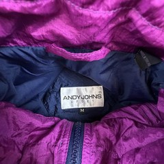 Vintage Andy Johns Jacket Mens Medium Colorblock Windbreaker Nylon Retro 90s