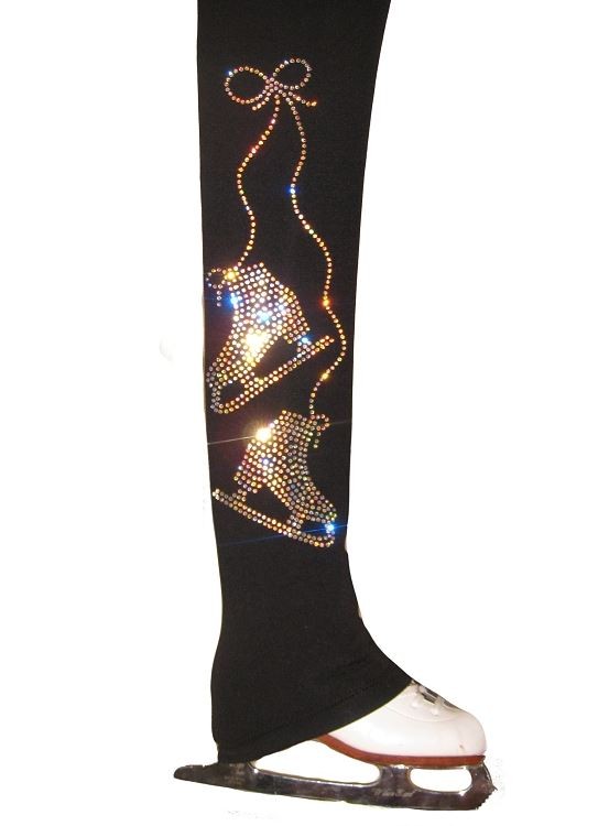 Figure Skating Pants with “Pair of Skates” applique
