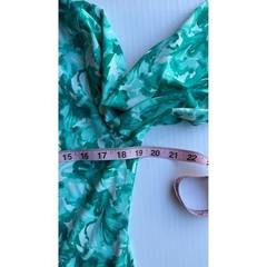 Tommy Bahama Active Green Floral Full Zip Jacket Mock Neck Large