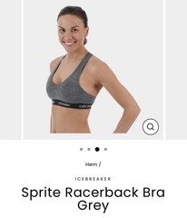 icebreaker racerback bra, wool, size medium, missing tags