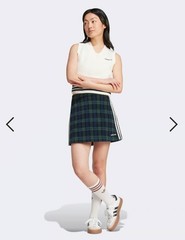 NWOT Adidas Originals Women’s Large Tartan Corduroy Skirt in Green Plaid