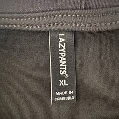 Lazypants Womens X-Large Sweatshirt Charcoal Gray Pull Over Crewneck XL New