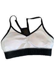 PINK Ultimate XS Tie Dye Sports Bra Blue/White/Black Racerback Wireless Low