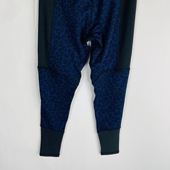 New Aqua Womans Sz Small Animal Print Jacquard Mixed Media Athletic Leggings NIB