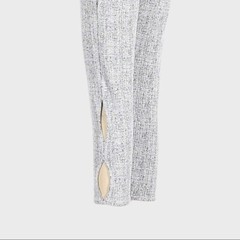 Brazil Wear Cut Out Crop Light Gray Athleisure Yoga Leggings Size S