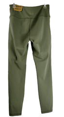 Avalanche Compression Legging Womens Size L Stretch High Waist Zip Pockets Green