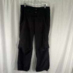 Nike Pants Women’s 6 Black Pull On Snap Zip Dri Fit Tiered Knee 31.5″ Inseam