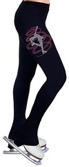 Ice Figure Skating Dress Practice Pants Trousers Leggings w/Rhinestone R251RP