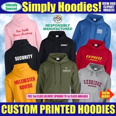 Personalised Custom Printed Hoodie Unisex Workwear Top Your Text Team Jumper