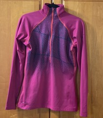 Nike Pro Element Womens Long sleeve Sz M Half Zip Pull Over Fleece Lined Run🌵🪸