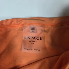 L*Space Active Tank Top Women S Orange Move With Me Cropped Shelf Bra Yoga Sport