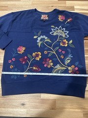 Johnny Was Vanessa Embroidered Sweatshirt Women’s M Cotton Crewneck