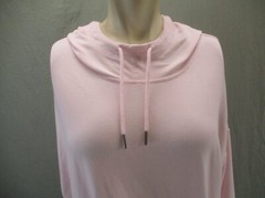 DIP Size XL Womens Pink Drawstring Lightweight Loose Athletic Gym Hoodie 626