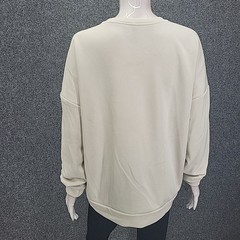 LazyPants Womens Cozy Sweatshirt Large Size Off White Long Sleeves Pullover Top