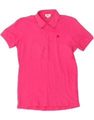 DIESEL Womens Polo shirt UK 14 Medium Pink Cotton AT15
