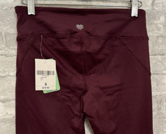 NWT Forever 21 Burgundy Plum Long Leggings Mesh Panels Size Small