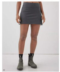 Pact Women’s Organic Cotton Purefit Pocket Skirt Skort, Black Women’s Sz Small