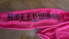 ADAPTATION Hollywood Forever Cropped Hoodie Red Black Gothic Graphic Womens XS