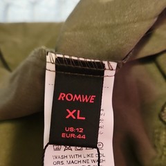 ROMWE Men’s Green Snow Pants XL Pants with Zipper Pockets, Winter Style
