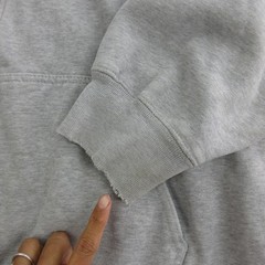 Brandy Melville Hoodie Womens One Size Gray Full Zip Fleece Sweatshirt Pockets