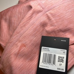 Nike One Luxe Full Length Pants Dri-Fit Yoga Heathered Pink