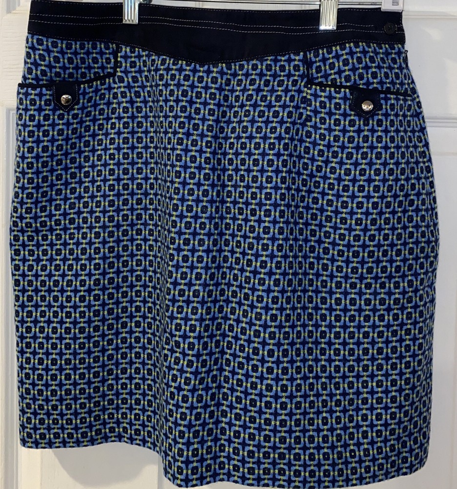 FAIRWAY & GREENE WOMEN’S GOLF SKORT, SIZE: 8 Acrylic Wool Blend 31×18 Trim Black