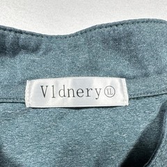 Vldnery Women’s Blue XL Short Sleeve 1/4 Zip Mock Neck Stretch Top