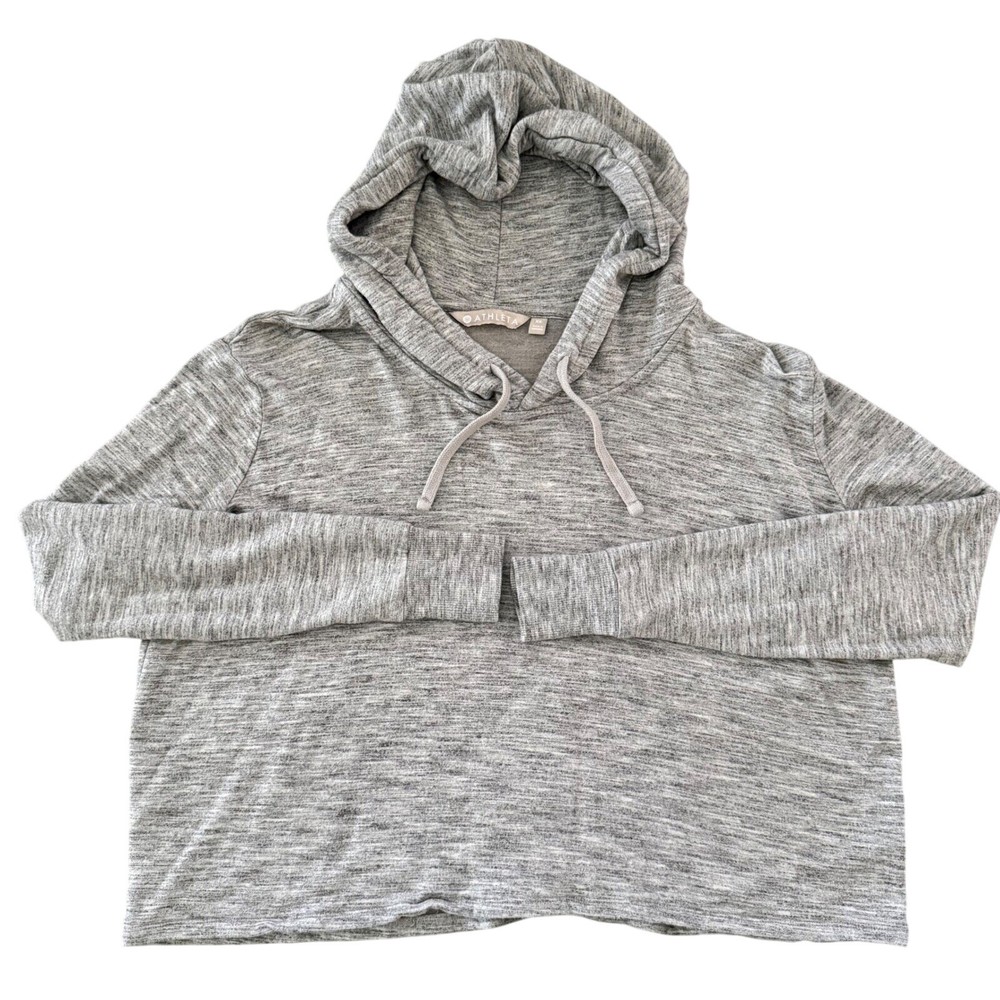 Athleta Hoodie Sweatshirt Pullover Cropped Drawstring Lightweight XS