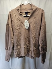 Scoop Women’s and Women’s Plus Ultimate ScubaKnit V-Neck Sweatshirt Size M 8-10