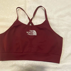 The North Face Women’s Sports Bra M/L Burgundy Logo Crossback Pullover Wireless