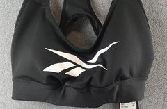 Reebok Lux Vector Racer Back Sports Bra Women’s XL Black Medium Impact