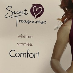 Secret Treasures Womens Seamless Bra Size Small Blue Soft Stretch Pullover