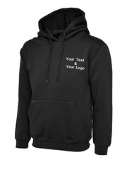 Custom Embroidered Uneek Heavyweight Hooded Sweatshirt Unisex Workwear Gifts Top