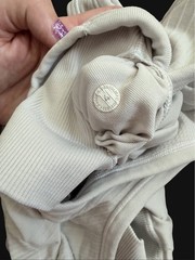 Lululemon Ebb to Street Cropped Racerback Tank Top Light Support White Bone 4
