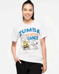 Zumba X Peanuts Crew Neck Unisex Tee – White ~ XS/S M/L XL/XXL ~New! Free Ship