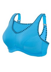 Glamorise No‑Bounce Cami Sports Bra • Wirefree Wicking Full Figure 44G Blue NIP