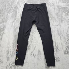 Fila Legging Womens S Black Rainbow Logo Crop Ankle Stretch Activewear Workout