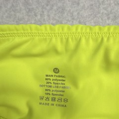 Women Yellow Solid Blended Fabric Athletic Shorts Gym & Training Machine Wash M