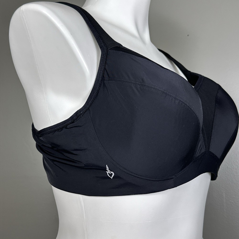 Torrid Active Sport Bra Size 44C Full Coverage Lined Cup Back Closure Black U/W