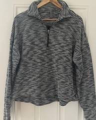 Sweaty Betty M 8 Rest Up 1/4 Zip Pullover Athleisure Activewear Textured EUC