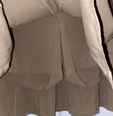 Athleta 6 skort flare shorts tan snap zip closure panels drawstring